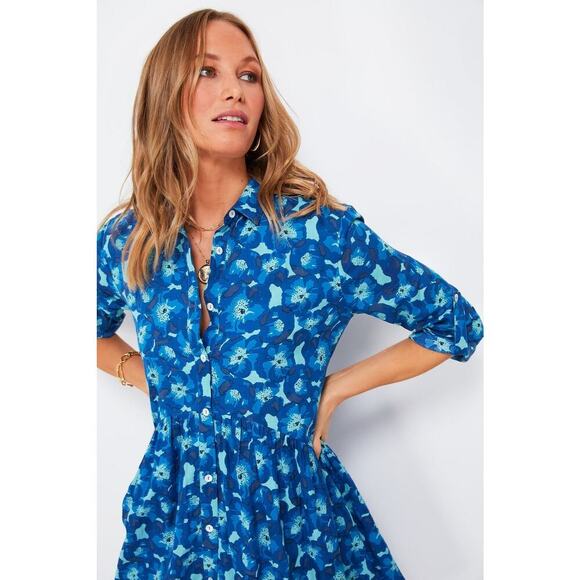 RO'S GARDEN Blue Jacinta Deauville Dress Size XL NWT Retail $195 Tuckernuck - Picture 4 of 7